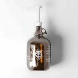 Amber Glass Gallon Pump Bottle 08